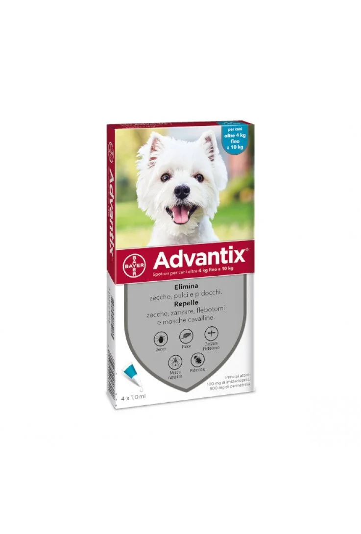 Advantix fiale antipulci e zecche, 4 - 10 KG