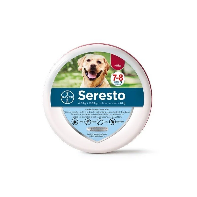 Seresto collare antipulci e zecche OLTRE 8 KG